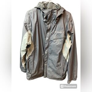 Mens Columbia Gray Lightweight Windbreaker Size Large